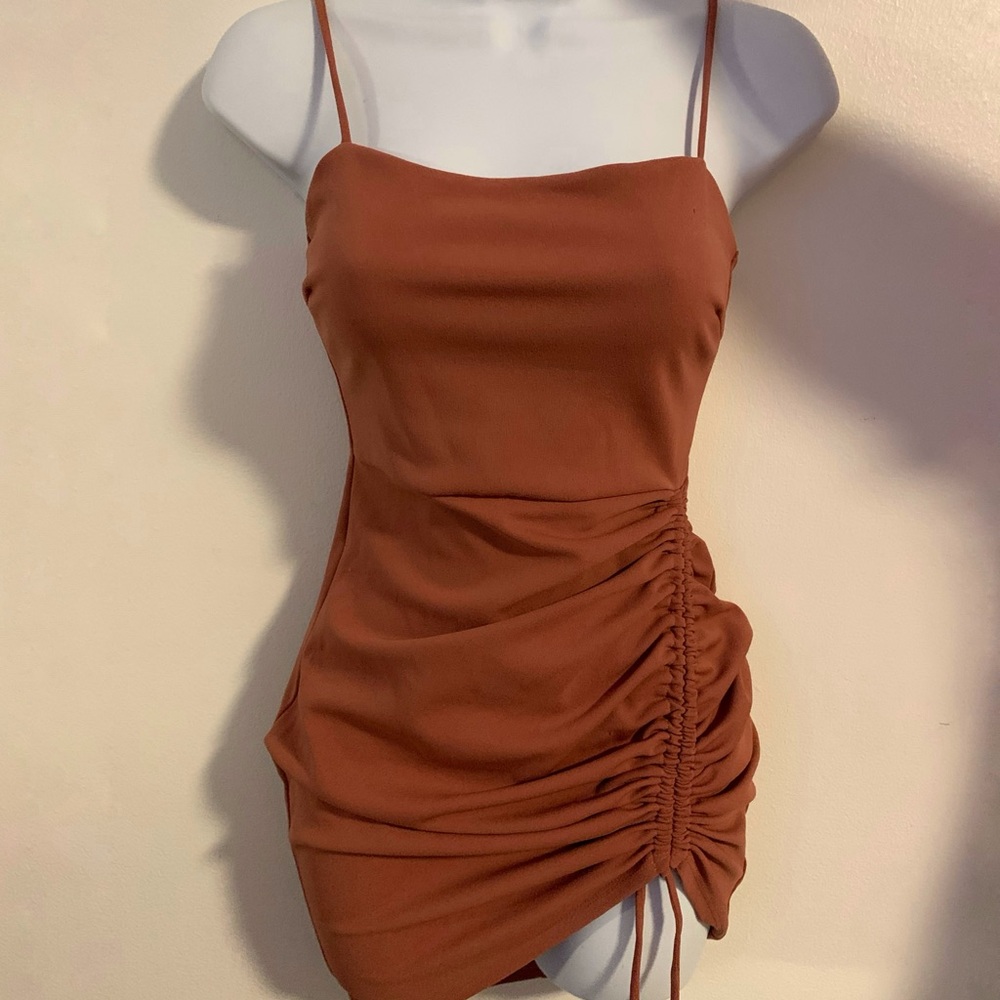 Size ‘S’ DUSTY ROSE PINK BODYCON DRESS - Asymmetrical